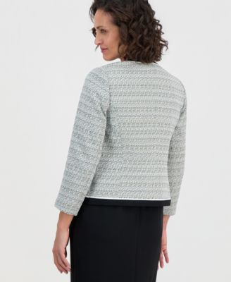 Women's Open-Front Tweed Blazer