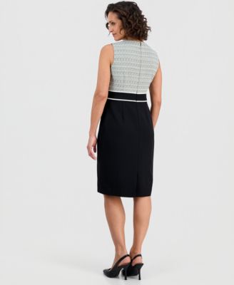 Women's Banded Sleeveless Sheath Dress