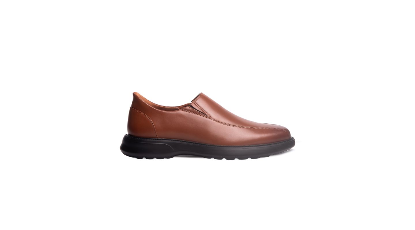 Мужские туфли Marc Joseph New York Shelby Road Hands-Free Slip On Technology, цвет: Коньячный кожаный — фото 5