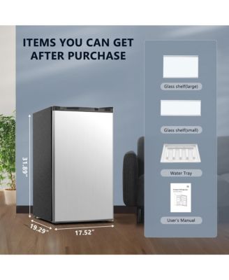 3.2 Cu.Ft Single Door Mini Fridge with Freezer