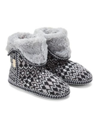 Women's Beth Faux Fur Fold Down Fuzzy Bootie House Slipper Boot