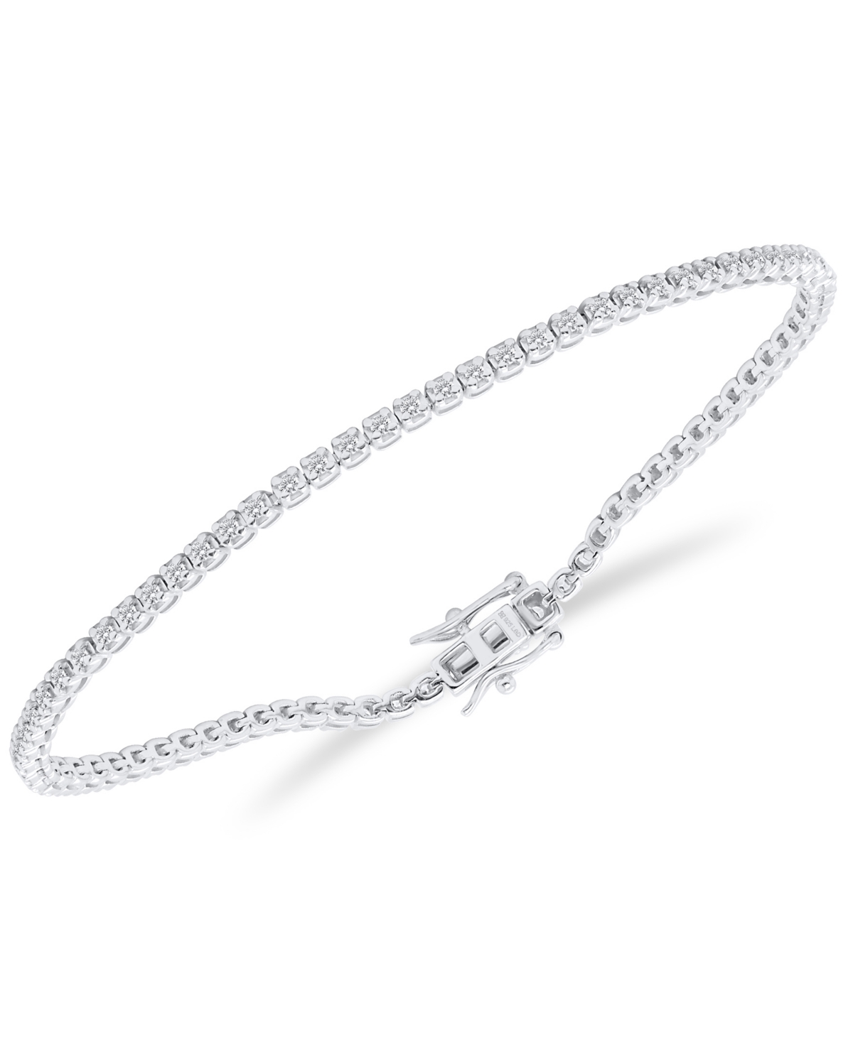 Forever Grown Diamonds Lab-grown Diamond Bracelet (1 Ct. T.w.) In Sterling Silver (also In 14k Gold Plated Sterling Silver) In Silver