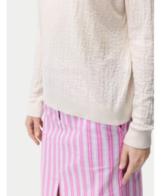 Women's Silk Cashmere Textured Sweater Black