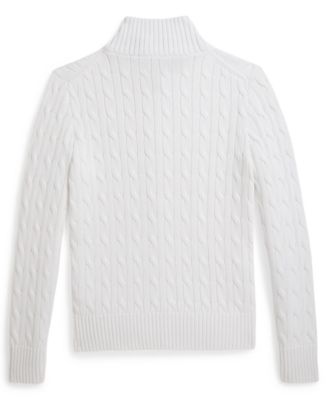 Boys 8-20 Cable-Knit Cotton Full-Zip Sweater