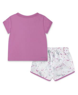 Girls 2T-4T Logo Graphic T-Shirt and Shorts, 2-Piece Set