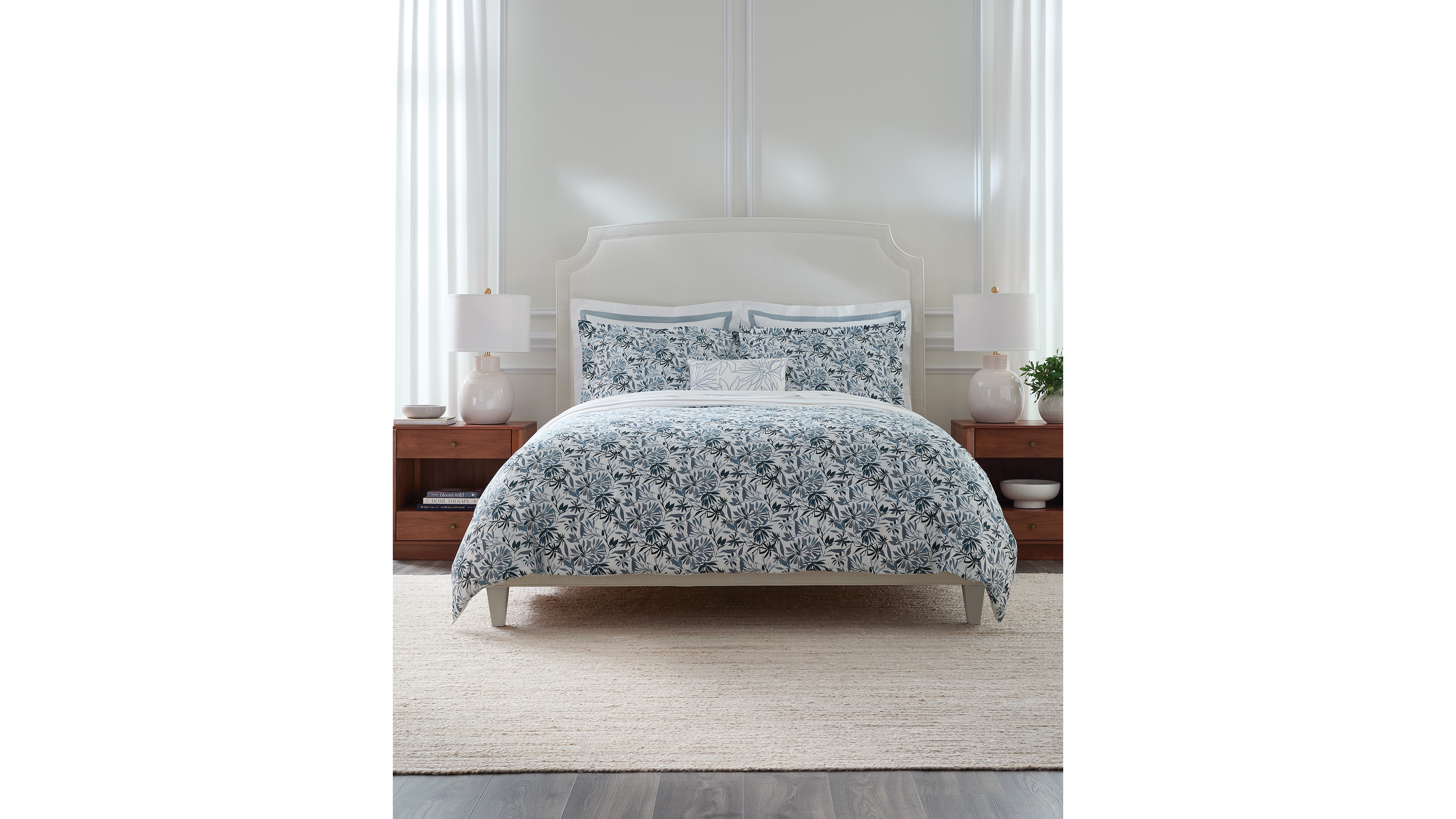 Sferra Olivia Floral Duvet Cover, Full/Queen