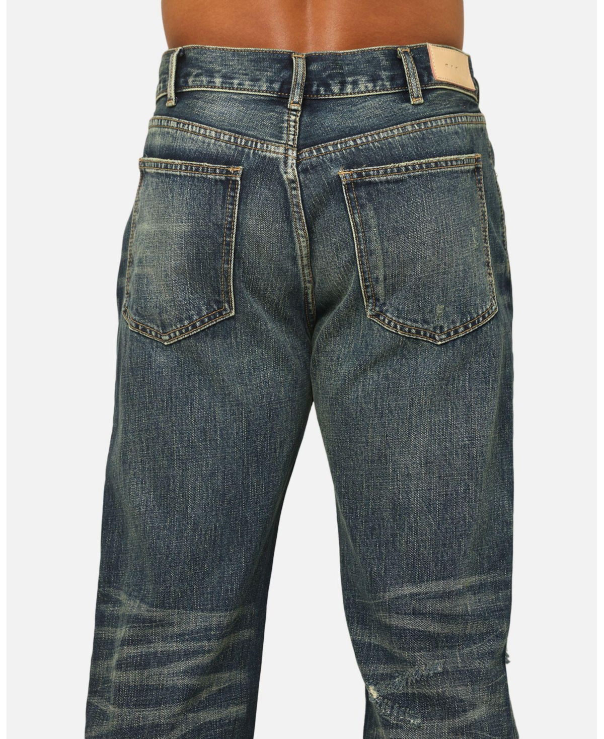 mnml Men's V726 Distressed Baggy Denim Pants