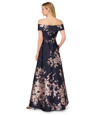 Women's Floral Print Off-The-Shoulder Dress