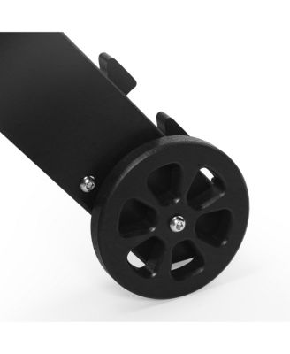 2-Piece Outdoor Patio Chaise Lounge Chair with Wheels & Cup Holder with Patio Side Table