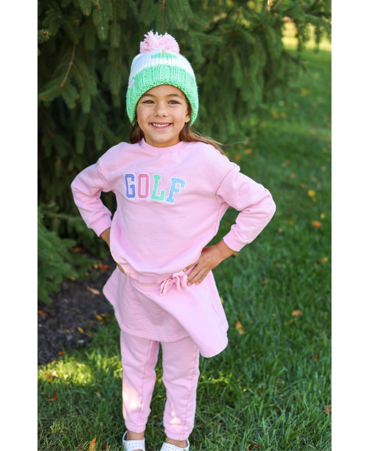 Bits & Bows Little Girls Little/Big Golf Sweatshirt