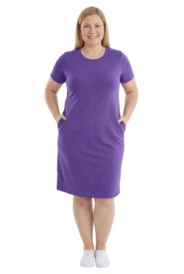 Women's Plus Size Perfect Short-Sleeve Crewneck Tee Dress