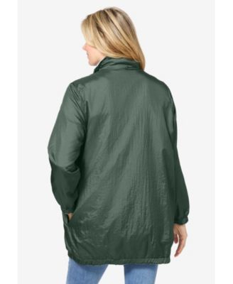 Plus Size Fleece Nylon Reversible Jacket