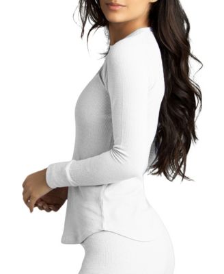 Women's WAFFLE Long Sleeve Thermal Crew