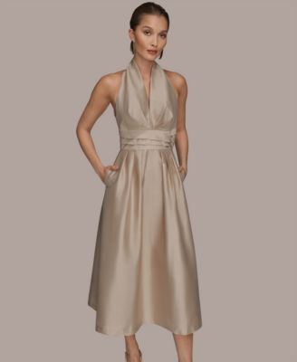 Women's A-Line Halter Midi Dress