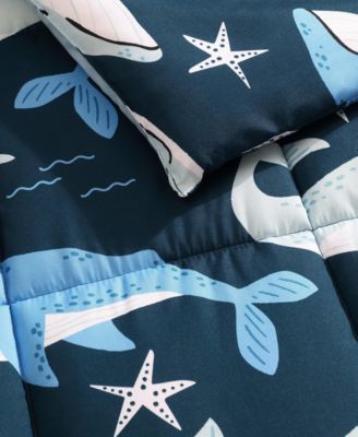 Finnian Whales Microfiber 4-Pc. Comforter Set, Full/Queen