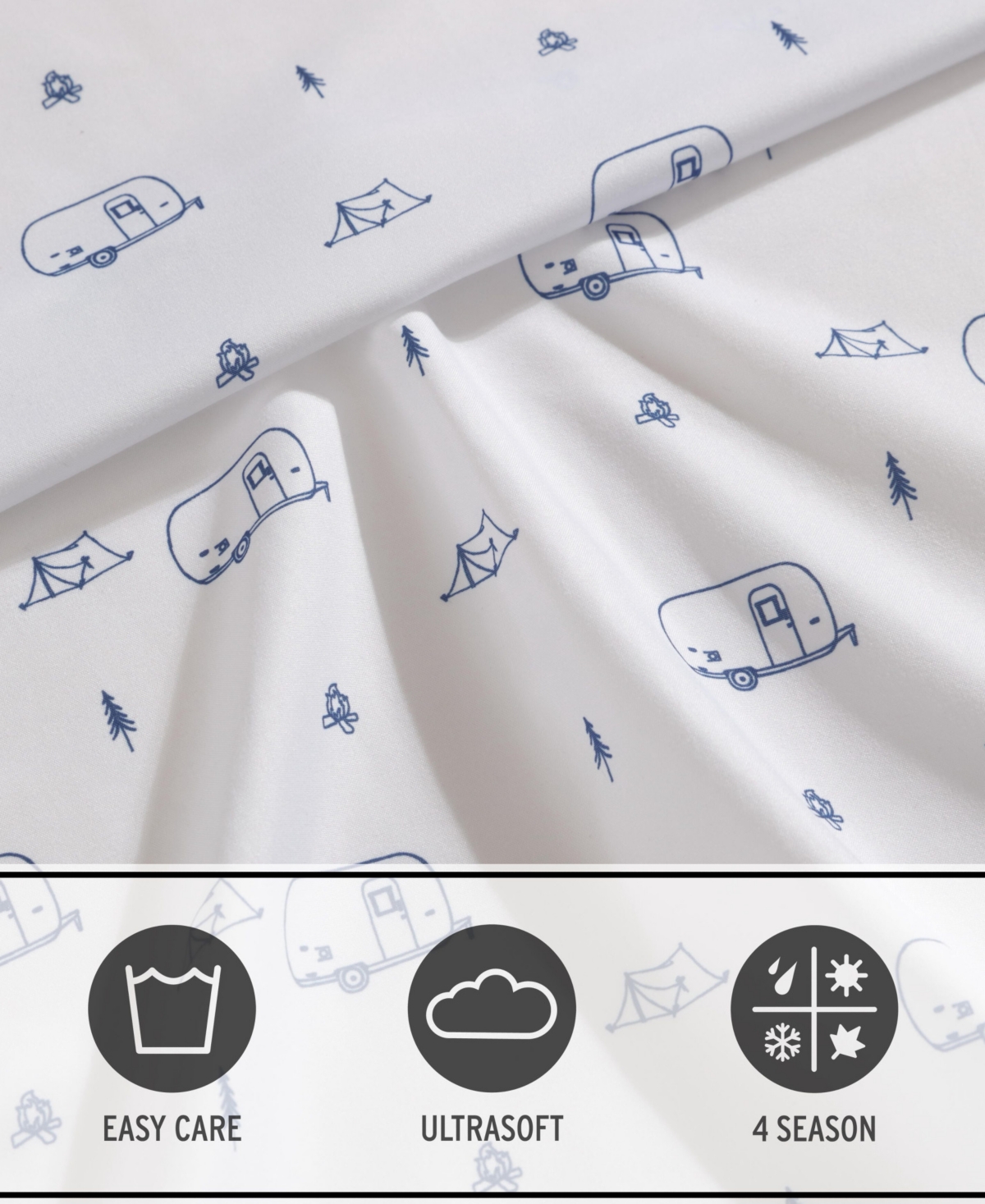 Eddie Bauer Travel Trailer Microfiber -Pc. Sheet Set