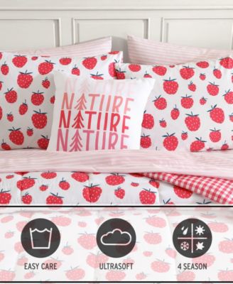 Strawberry Field Microfiber 4-Pc. Comforter Set, Full/Queen