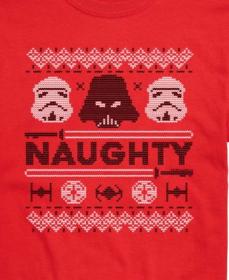 Men's Star Wars Christmas Naughty Darth Vader Short-Sleeve Graphic T-Shirt