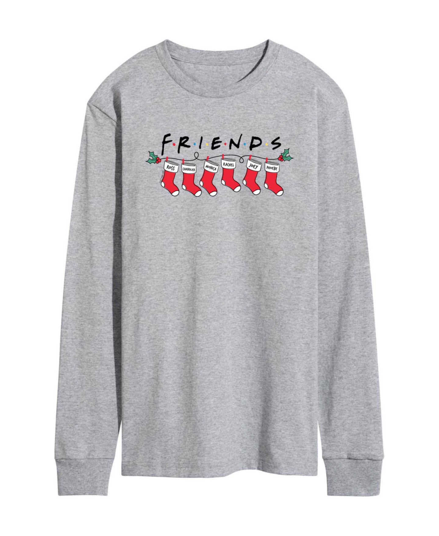 Мужская футболка AIRWAVES Crewneck Christmas Themed Graphic, цвет: Серый — фото 1