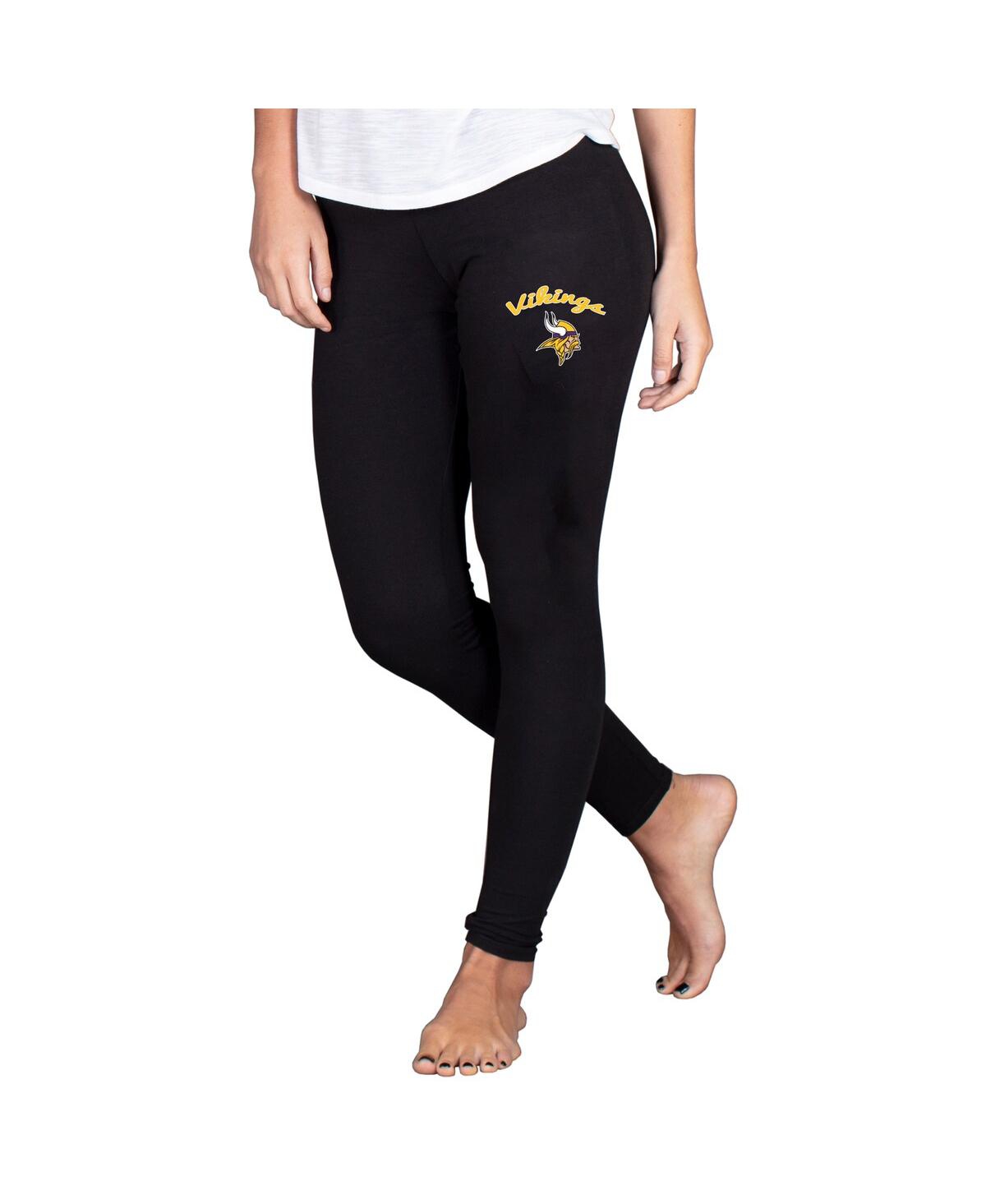 Concepts Sport Women's Black Minnesota Vikings Lightweight Fraction Lounge Leggings In Black