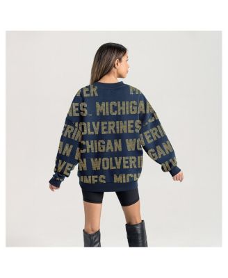Women's Navy Michigan Wolverines Hype Era Sweatshirt