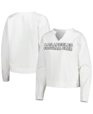 Concepts Sport - Women's White LAFC Sunray Notch Neck Long Sleeve Top
