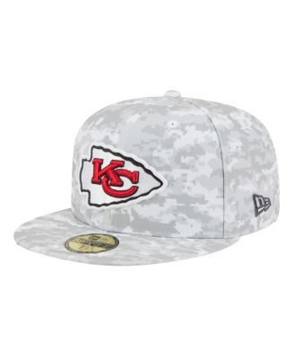 Men's Gray Kansas City Chiefs 2025 Salute to Service Fan Pack 59FIFTY Fitted Hat