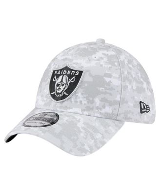 Men's White Las Vegas Raiders 2025 Salute to Service Digital Camo Fan Pack 39THIRTY Flex Hat