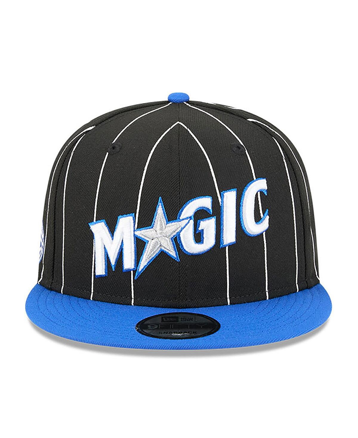 New Era Men's Black/Blue Orlando Magic Jersey Hook Statement Edition 9FIFTY Snapback Hat