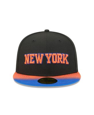 Men's Black/Blue New York Knicks Jersey Hook Statement Edition 59FIFTY Fitted Hat