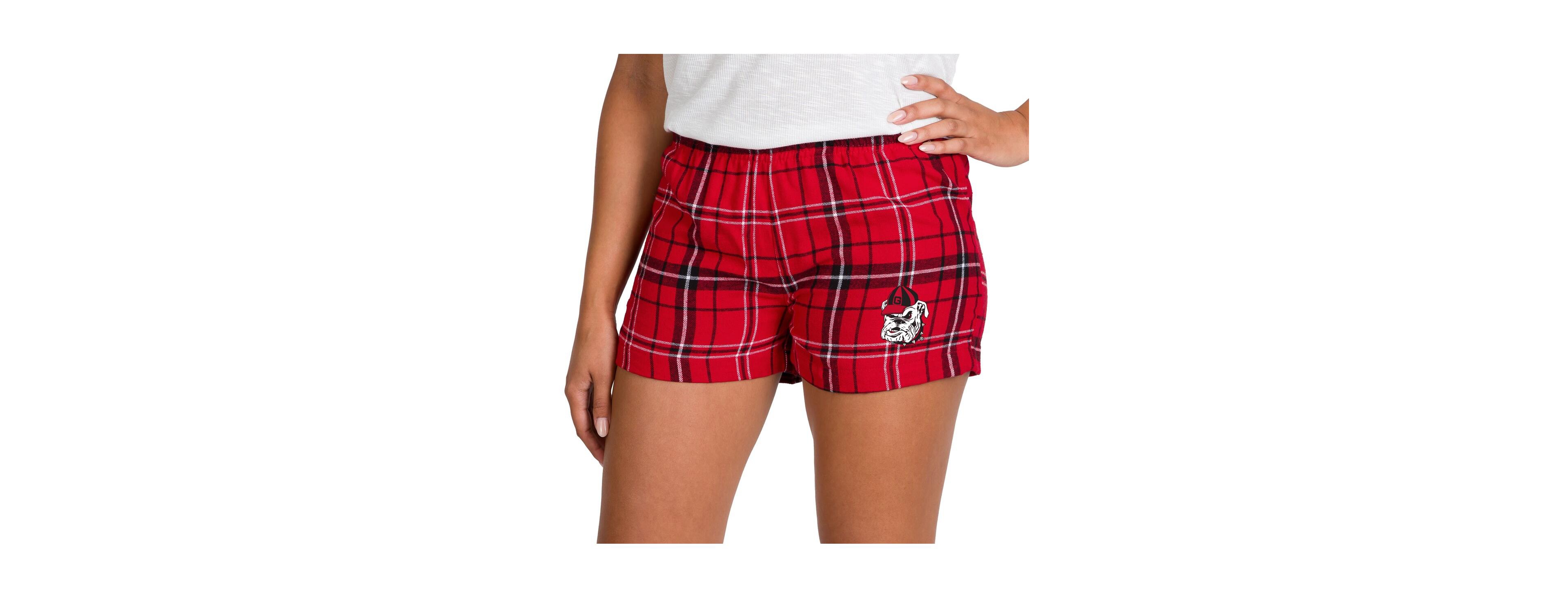 Concepts Sport Women's Red/Black Georgia Bulldogs Ultimate Flannel Shorts
