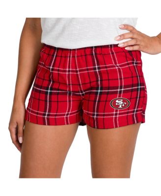 Concepts Sport - Women's Scarlet/Black San Francisco 49ers Ultimate Flannel Shorts
