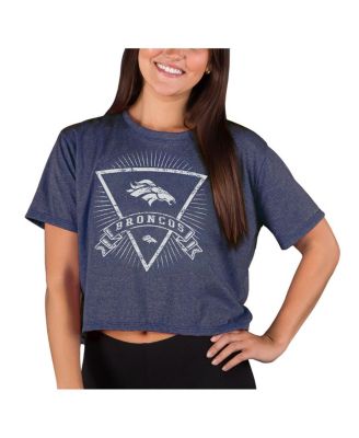 Concepts Sport - Women's Navy Denver Broncos Quest Knit Crop Top