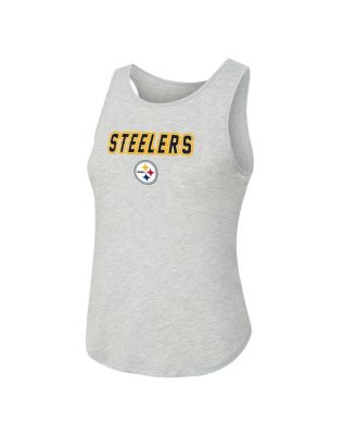 Women's 2-Piece Heather Gray/Black Las Vegas Raiders Regulate Plaid Tank Top and Pants Sleep Set