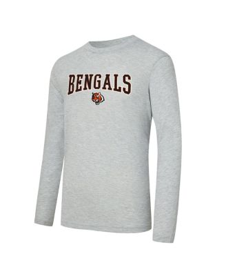 Men's 2-Piece Orange/Gray Cincinnati Bengals Regulate Long Sleeve T-Shirt and Plaid Pants Set