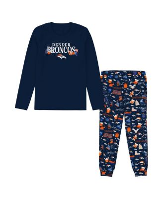 Outerstuff - Toddler Navy Denver Broncos Chestnut Holiday Sleep Set