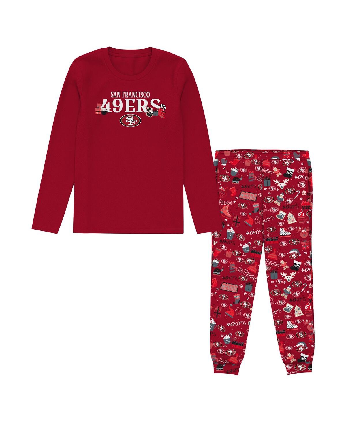 Outerstuff Toddler Scarlet San Francisco 49ers Chestnut Holiday Sleep Set