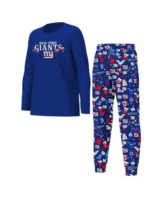Outerstuff - Big Boys and Girls Royal New York Giants Chestnut Holiday Sleep Set
