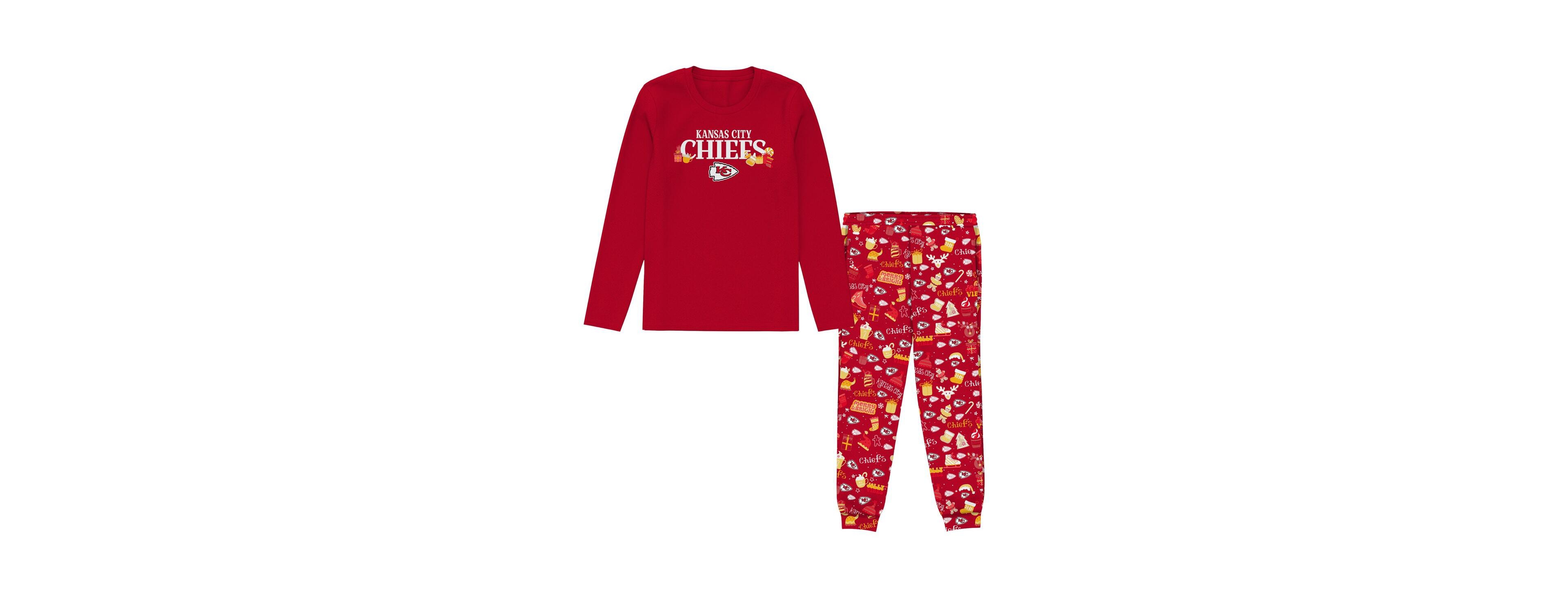 Outerstuff Preschool Red Kansas City Chiefs Chestnut Holiday Sleep Set
