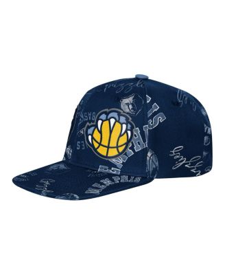 Outerstuff - Big Boys and Girls Navy Memphis Grizzlies Street Hooper Allover Print Snapback Hat