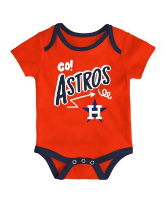 Baby Boys and Girls 3-Piece Houston Astros All Day Play Bodysuit Set