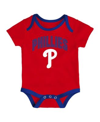 Baby Boys and Girls 3-Piece Philadelphia Phillies All Day Play Bodysuit Set