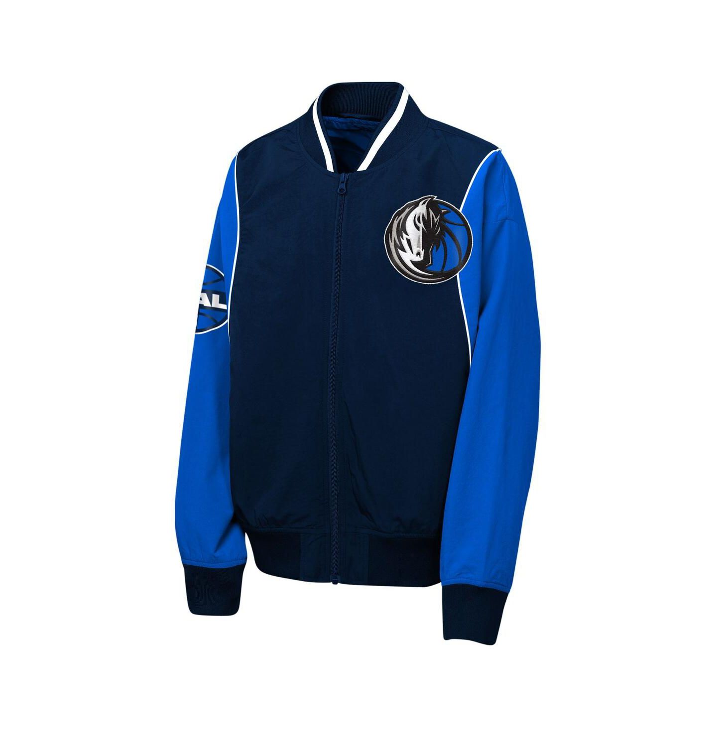 Детская куртка Outerstuff Navy/Blue Dallas Mavericks Two-Pointer Full-Zip Windbreaker — фото 3