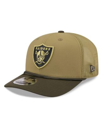 Men's Green Las Vegas Raiders 2025 Salute to Service 9SEVENTY Adjustable Hat