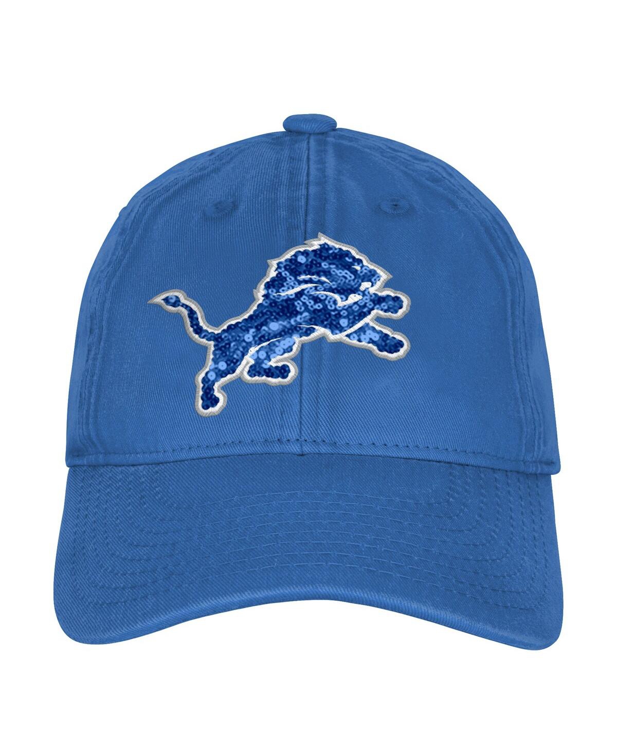 Outerstuff Big Girls Blue Detroit Lions Gridiron Adjustable Hat In Blue