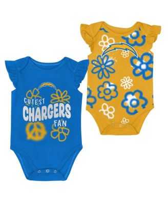 Outerstuff - Girls Baby Boys and Girls Los Angeles Chargers The Sunshine Two-Piece Bodysuit Set