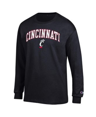 Men's&nbsp; Black Cincinnati Bearcats Arch Over Logo Long Sleeve T-Shirt