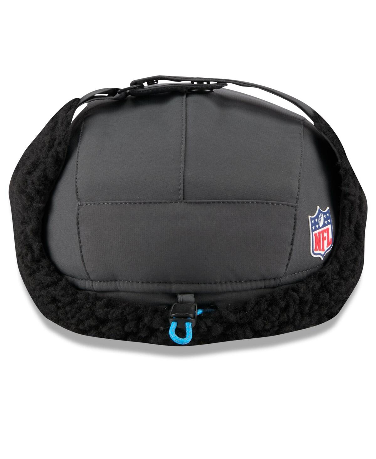 New Era Men's Charcoal Carolina Panthers 2025 Sideline Cold Weather Runner Dog Ear Adjustable Hat