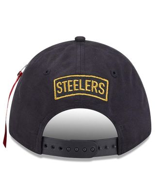 Men's Black Pittsburgh Steelers A-Frame 9FORTY Adjustable Hat