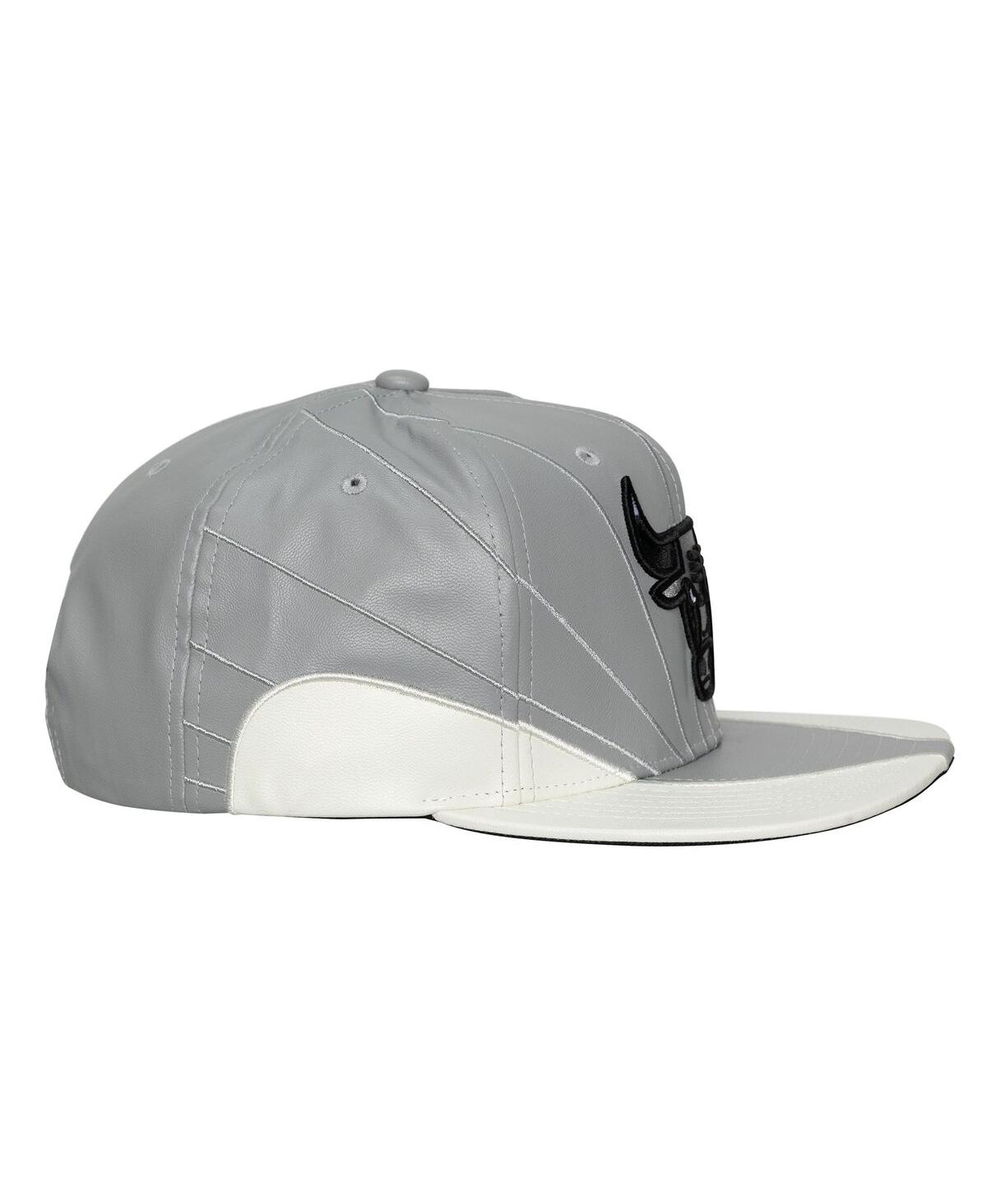 Mitchell & Ness Men's And Women's Gray/white Chicago Bulls Day 12 Two-tone Leather Snapback Hat In Multi